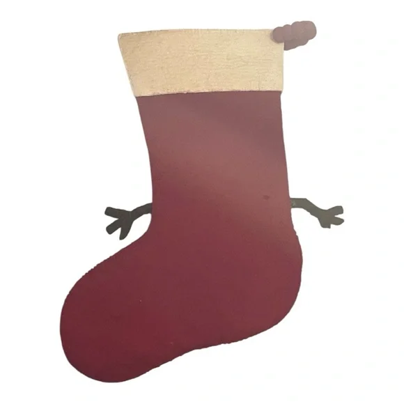 Arcadia Snowman Stocking - Red and Cream - Picture 2 of 4